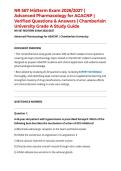 NR 567 Midterm Exam 2026&sol;2027 &vert; Advanced Pharmacology for AGACNP &vert; Verified Questions & Answers &vert; Chamberlain University Grade A Study Guide