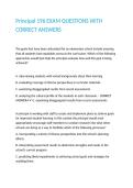 Principal 196 EXAM QUESTIONS WITH CORRECT ANSWERS