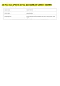 320 Final Exam UPDATED ACTUAL QUESTIONS AND CORRECT ANSWERS 