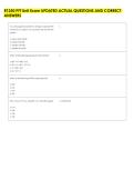 RT 250 PFT Unit Exam UPDATED ACTUAL QUESTIONS AND CORRECT &NewLine;ANSWERS 