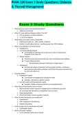 PHAR 320 Exam 3 Study Questions&colon; Diabetes & Thyroid Management