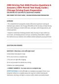 ORD Driving Test 2026 Practice Questions & Answers &vert; DMV Permit Test Study Guide &vert; Chicago Driving Exam Preparation