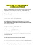 ORD DRIVING TEST QUESTIONS WITH CORRECT ANSWERS 2026