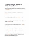 RNC-OB Certification Review Exam with Questions and Answers