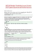 HIT 205 Module 5&comma;6 and 7 Guideline Lesson 3 &lpar;Latest 2025 Update&rpar; Questions and Verified Answers&period;