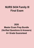 NURS 5434 Final Exam Study Guide &ndash; Complete Graduate Nursing Practice Questions & Review &lpar;2026 Updated&rpar;