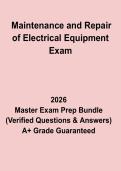 Maintenance and Repair of Electrical Equipment Exam &ndash; Complete Electrical Systems Study Guide & Practice Test &lpar;2026 Updated&rpar;