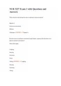 NUR 3227 Exam 1 with Questions and Answers