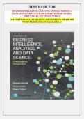 Test Bank for Business Intelligence&comma; Analytics&comma; and Data Science&colon; A Managerial Perspective 4th Edition &vert; Ramesh Sharda&comma; Dursun Delen&comma; Efraim Turban &vert; Complete All Chapters &vert; Latest Edition 2026