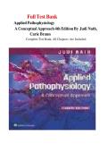 Test Bank For Applied Pathophysiology A Conceptual Approach 4th Edition Judi Nath All Chapters &vert; Newest Version 2026