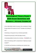 Sociological Theory Exam 1 Questions and Answers 2026 &vert; 100&plus; Theory & Research Exam Questions &vert; Durkheim&comma; Weber&comma; Marx&comma; Merton&comma; Katz & Loftland-Stark
