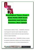 SOCIOLOGICAL THEORY EXAM COMPLETE PACKAGE DEAL