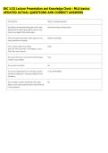 ENC 1102 Lecture Presentation and Knowledge Check &colon; MLA basics &NewLine;UPDATED ACTUAL QUESTIONS AND CORRECT ANSWERS 