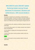 WGU D638 PA &lpar;Latest 2026&sol;2027 Update&rpar; Monitoring Student Learning Through Assessment Pre-Assessment &vert; Questions with verified Answers &vert; 100&percnt; Correct&vert; Graded A&plus;
