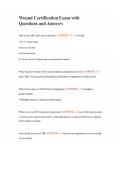 Wound Certification Exam with Questions and Answers