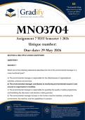 MNO3704 Assignment 7 TEST &lpar;ANSWERS&rpar; Semester 1 2026 - Due 29 May 2026