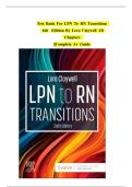 TEST BANK FOR LPN to RN Transitions 6th Edition by Lora Claywell &comma; ISBN&colon; 9780443105241 &vert;All Chapters Verified&vert; Guide A&plus;&NewLine;