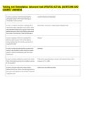 Testing and Remediation Advanced test UPDATED ACTUAL QUESTIONS AND &NewLine;CORRECT ANSWERS 