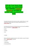 NTR 401 Final Study Guide &lpar;Possible Test QUESTIONS AND VERIFIED CORRECT ANSWERS GRADED A&plus; -LATEST 2026-2027- 100- GUARANTEED PASS&period;docx&NewLine;&NewLine;