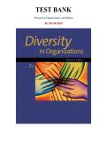 Test Bank for Diversity in Organizations&comma; 2nd Edition by Myrtle Bell&comma; Chapter 1-16 &vert; All Chapters
