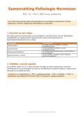 Samenvatting Pathologie Hormonen &vert; Medische kennis &vert; Hanzehogeschool &vert; 2025&sol;26