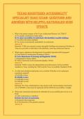 TEXAS REGISTERED ACCESSIBILITY&NewLine;SPECIALIST &lpar;RAS&rpar; EXAM- QUESTIONS AND&NewLine;ANSWERS WITH HELPFUL RATIONALES-2026&NewLine;UPDATE