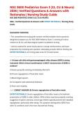 NSG 3600 Pediatrics Exam 3 &lpar;GI&comma; GU & Neuro&rpar; 2026 &vert; Verified Questions & Answers with Rationales &vert; Nursing Study Guide