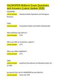 HAZWOPER Midterm Exam Questions and Answers &lpar;Latest Update 2026&rpar;&period;docx&NewLine;&NewLine;