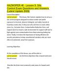HAZWOPER 40 - Lesson 9 Site Control Exam Questions and Answers &lpar;Latest Update 2026&rpar;&period;docx&NewLine;&NewLine;