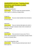 HAZWOPER 40 Hour Training Exam Questions and Answers &lpar;Latest Update 2026&rpar;&period;docx&NewLine;&NewLine;