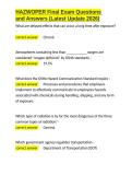 HAZWOPER Final Exam Questions and Answers &lpar;Latest Update 2026&rpar;&period;docx&NewLine;&NewLine;