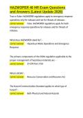 HAZWOPER 40 HR Exam Questions and Answers &lpar;Latest Update 2026&rpar;&period;docx&NewLine;&NewLine;