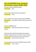 40 hr HAZWOPER Exam Questions and Answers &lpar;Latest Update 2026&rpar;&period;docx&NewLine;&NewLine;