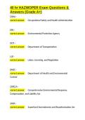 40 hr HAZWOPER Exam Questions & Answers &lpar;Grade A&plus;&rpar;&period;docx&NewLine;&NewLine;