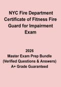 NYC Fire Department Certificate of Fitness &ndash; Fire Guard for Impairment Exam Study Guide & Practice Test &lpar;FDNY COF 2026&rpar;