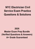 NYC Electrician Civil Service Exam &ndash; Practice Questions & Solutions Study Guide &lpar;2026 Updated&rpar;