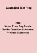 Custodian Test Prep Exam &ndash; Complete Custodial Skills Practice Test & Study Guide &lpar;2026 Updated&rpar;