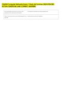 CS6250 Computer Networks Exam 1 Study Set Summer 2024 UPDATED &NewLine;ACTUAL QUESTIONS AND CORRECT ANSWERS 