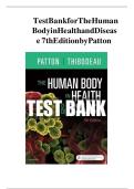 Test Bank For Human Body in Health & Disease 7th Edition By Kevin T&period; Patton&comma; PhD and Gary A&period; Thibodeau&comma; PhD 9780323402118 Chapter 1-25 Complete Guide &period;&NewLine;