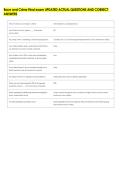 Race and Crime Final exam UPDATED ACTUAL QUESTIONS AND CORRECT &NewLine;ANSWERS 