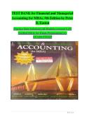 Test Bank for Financial and Managerial Accounting for MBAs 5th Edition Questions and Answers &vert; Latest Update 2026 Exam Prep &vert; 100&percnt; Guarantee Pass &vert; By Peter D&period; Easton