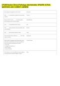 CPL250 Beaker Clinical Pathology Administration UPDATED ACTUAL &NewLine;QUESTIONS AND CORRECT ANSWERS 