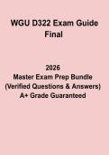 WGU D322 Exam Guide Final &ndash; Complete Practice Questions & Study Review &lpar;2026 Updated&rpar;