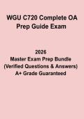 WGU C720 Complete OA Prep Guide Exam &ndash; Operations Management Practice Questions & Study Material &lpar;2026 Updated&rpar;