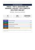 PNH301 TEST 2 Actual Exam 2026&sol;2027 &ndash; Complete Exam‑Style Questions &vert; 100&percnt; Verified &ndash; Pass Guaranteed &ndash; A&plus; Graded&NewLine;&NewLine;