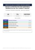 ACVPM Practice Test Questions & Answers Actual Exam 2026&sol;2027 &vert; Complete Exam-Style Questions &vert; 100&percnt; Verified &ndash; Pass Guaranteed &ndash; A&plus; Graded&NewLine;&NewLine;