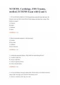 NCOEMS- Cardiology&comma; EMS Trauma&comma; medical&comma; ECOEMS Exam with Q and A