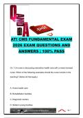 ATI CMS Fundamentals 2026 &ndash; 1&comma;000&plus; Nursing Fundamentals&comma; Delegation&comma; Pharmacology&comma; Infection Control&comma; Fluid & Electrolyte Balance&comma; Documentation&comma; Ethics & NCLEX-Style Questions and Answers
