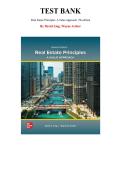 Test Bank for Real Estate Principles&colon; A Value Approach 7th Edition by David Ling&comma; Wayne Archer&comma; Chapter 1-23 &vert; All Chapters