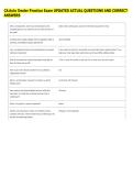 CA Auto Dealer Practice Exam UPDATED ACTUAL QUESTIONS AND CORRECT &NewLine;ANSWERS 